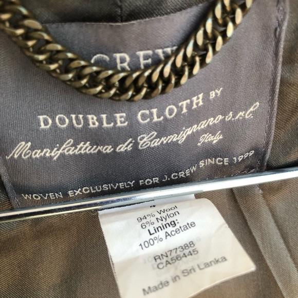 J Crew Double Cloth Envelope Coat. Italian. Wool. Size 4 - Picture 13 of 16